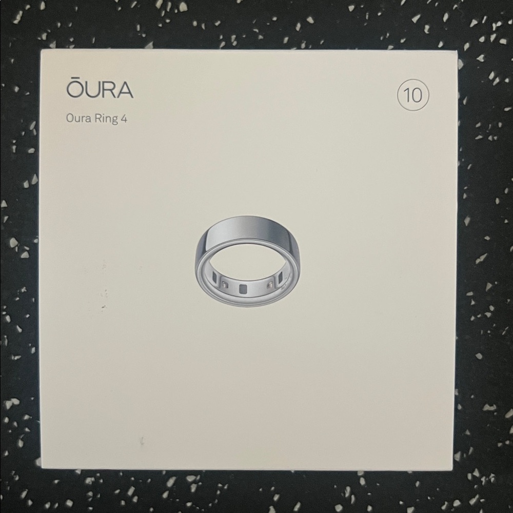 OURA Ring GEN 4 - Brand New in Box! SILVER Smart Ring Size 10